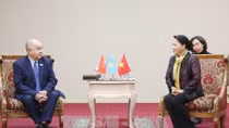 Chủ tịch Quốc hội Nguyễn Thị Kim Ngân gặp lãnh đạo Đảng Cộng sản Nhân dân Kazakhstan