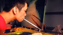 Cảm phục họa sĩ tật nguyền vẽ tranh bằng miệng