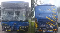 Xe bus chở VĐV Thái Lan, Philippines và Myanmar gặp nạn