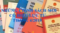 Những chính sách có hiệu lực từ tháng 4-2019