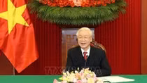 Tổng Bí thư, Chủ tịch nước Nguyễn Phú Trọng điện đàm với Bí thư thứ nhất Đảng Cộng sản Cuba