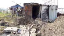 Container bốc cháy, hai công nhân bỏng khí gas