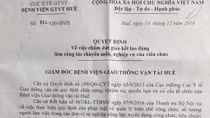 Bệnh viện GTVT Huế 'bỗng dưng' chấm dứt nhiều hợp động lao động