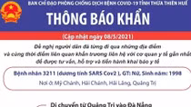 Thừa Thiên Huế thông tin trường hợp nữ bệnh nhân dương tính SARS-CoV-2