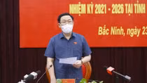 Chủ tịch Quốc hội kiểm tra công tác bầu cử tại 2 địa phương "tâm" dịch COVID-19 