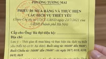 Hà Nội: Phiếu đi chợ hay giấy thông hành?