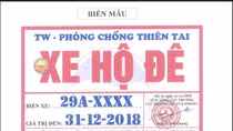 Nhiều xe biển trắng đeo biển “Xe hộ đê” có dấu hiệu làm giả con dấu, chữ ký