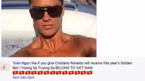 Fanpage của siêu sao Ronaldo ngập màu cờ đỏ sao vàng