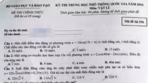 Đề và đáp án môn Vật lý thi THPT quốc gia