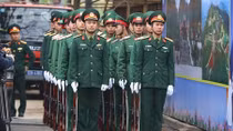Đoàn nghi lễ quân đội tất bật chuẩn bị cho lễ đón Chủ tịch Triều Tiên