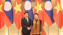 Chủ tịch Quốc hội Nguyễn Thị Kim Ngân hội kiến Thủ tướng Lào