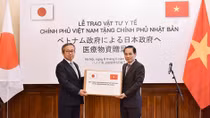 Việt Nam trao tặng vật tư y tế phòng chống COVID-19 cho Nhật Bản