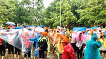 Gần 500 học sinh, giáo viên tham gia diễn tập ứng phó sóng thần