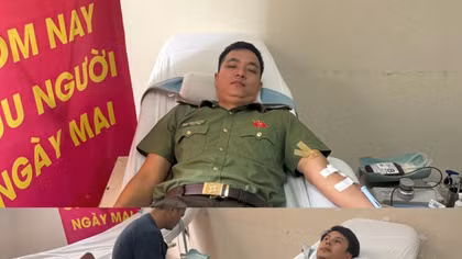 Từ Quảng Trị, 4 cán bộ chiến sĩ vào Huế hiến máu cứu sống bệnh nhân