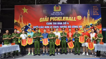 Sôi nổi Hội thao Giải Pickleball năm 2026 trong Cụm thi đua số 4