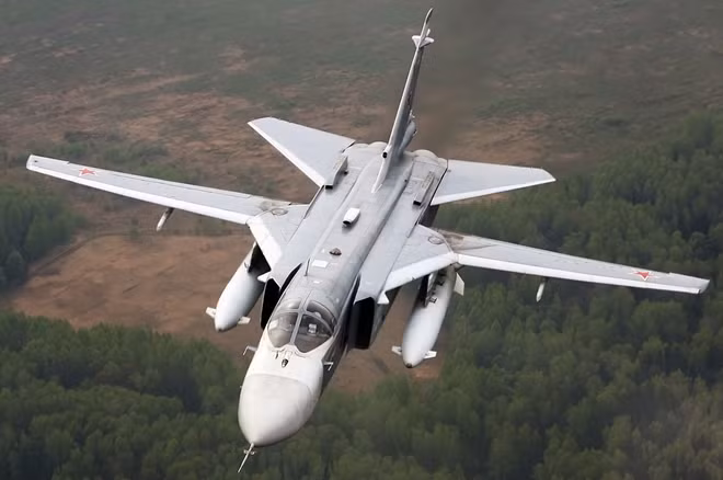 Cường kích Su-24 hoạt động tại Syria. Ảnh minh họa: Bộ Quốc phòng Nga.