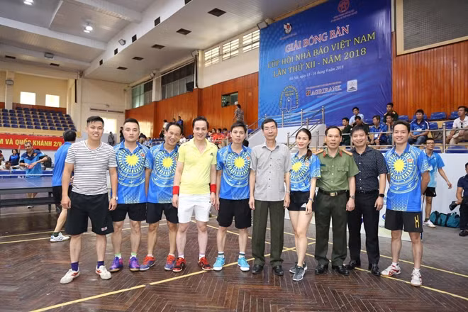 Đội tuyển Liên Chi hội Nhà báo Bộ Công an tại giải Bóng bàn Cúp Hội Nhà báo Việt Nam lần thứ XII.