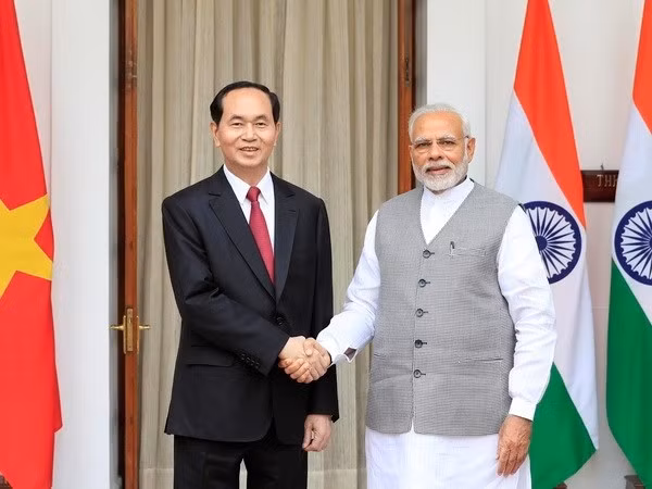 Chủ tịch nước Trần Đại Quang cùng Thủ tướng Ấn Độ Narendra Modi trước cuộc hội đàm nhân chuyến thăm tới Ấn Độ hồi tháng 3.