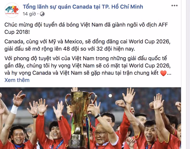 Lời chúc đặc biệt từ Tổng lãnh sự Canada.