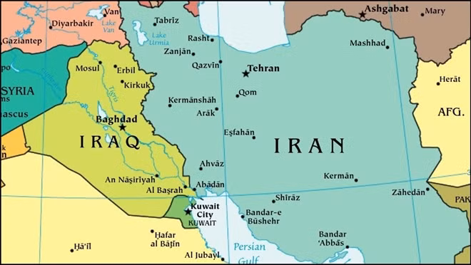 Iran và Iraq có đường biên giới chung dài.