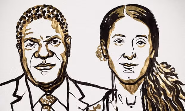 Bác sĩ phụ khoa Denis Mukwege và nhà hoạt động Nadia Murad. Ảnh: ITN
