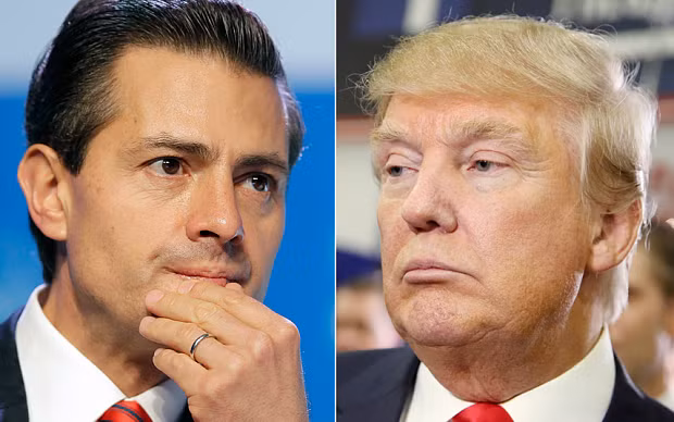 Tổng thống Mexico Enrique Pena Nieto và người đồng cấp Mỹ nhiều lần khẩu chiến liên quan đến kinh phí xây dựng bức tường ngăn biên giới Mỹ và Mexico theo cam kết của ông Trump.
