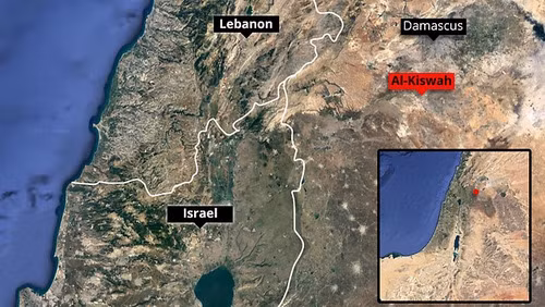 Khu vực nghi là nơi máy bay Israel không kích các mục tiêu của Hezbollah. Ảnh: Ynetnews