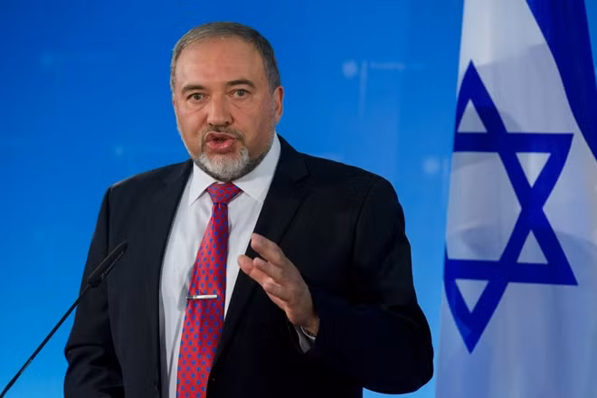 Bộ trưởng Quốc phòng Israel Avigdor Lieberman. Ảnh: ITN