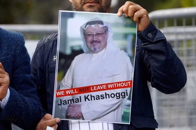 Di ảnh của nhà báo Jamal Khashoggi. Ảnh: ITN