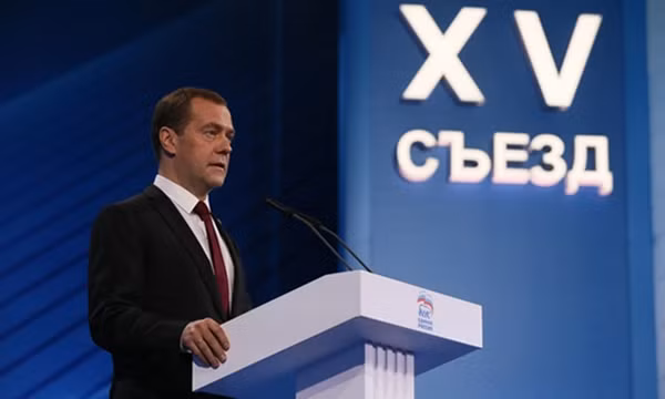 Thủ tướng Nga Dmitry Medvedev. Ảnh: RT