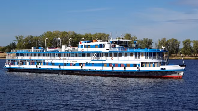 Một con tàu du lịch trên sông Volga. Ảnh: TASS