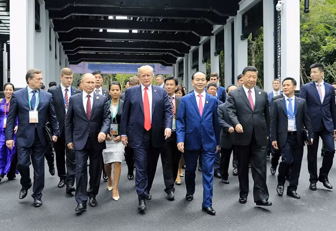 Chủ tịch nước Trần Đại Quang cùng các nhà lãnh đạo kinh tế APEC. Ảnh: VNA Chủ tịch nước Trần Đại Quang cùng các nhà lãnh đạo kinh tế APEC. Ảnh: VNA