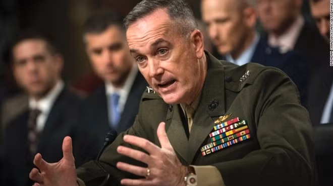Chủ tịch Hội đồng Tham mưu trưởng Liên quân Mỹ Joseph Dunford. Ảnh: Reuters