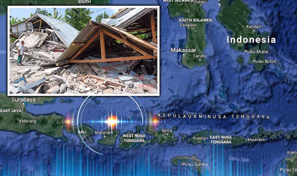 Trận động đất đã khiến hơn 80 người Indonesia thiệt mạng. Ảnh: UITN