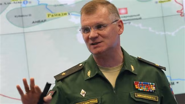 Phát ngôn viên Bộ Quốc phòng Nga, tướng Igor Konashenkov. Ảnh; RT Phát ngôn viên Bộ Quốc phòng Nga, tướng Igor Konashenkov. Ảnh; RT