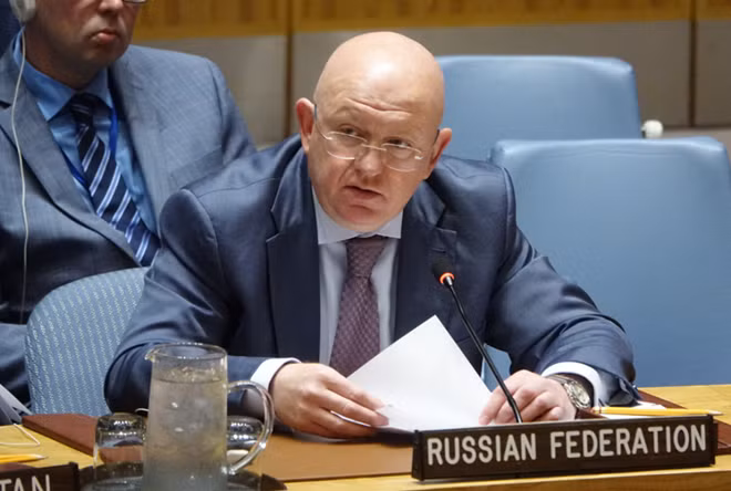 Đại sứ Nga tại LHQ Vassily Nebenzia. Ảnh: RT