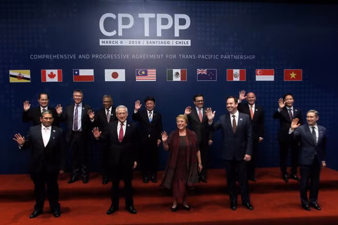 Đại diện 11 nước ký kết CPTPP tại Chile hồi tháng 3-2018. Ảnh: Getty Images Đại diện 11 nước ký kết CPTPP tại Chile hồi tháng 3-2018. Ảnh: Getty Images