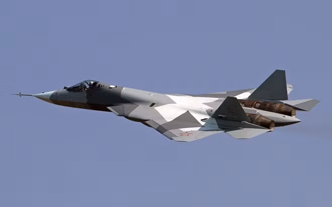Một chiếc tiêm kích Su-57 của quân đội Nga. Ảnh: ITN