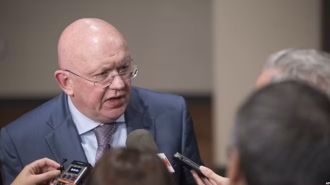 Đại sứ Nga tại Liên Hợp Quốc Vassily Nebenzia. Ảnh: AP