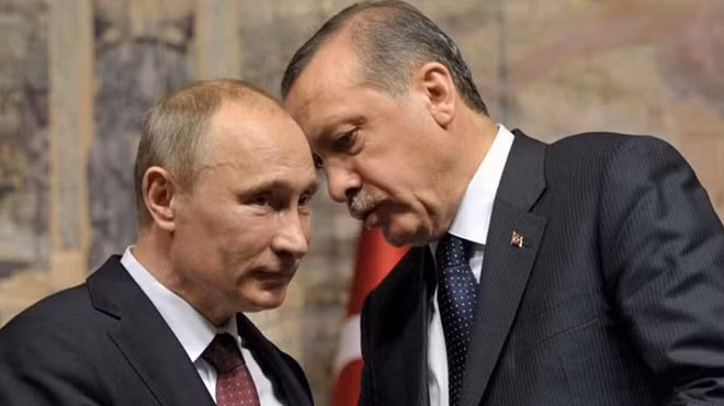 Tổng thống Nga Vladimir Putin và người đồng cấp Thổ Nhĩ Kỳ Erdogan. Ảnh: RT