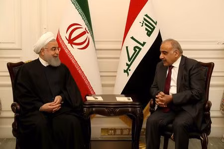 Tổng thống Iran và Thủ tướng Iraq hội đàm hôm 11-3. Ảnh: ITN