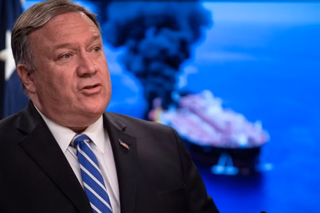 Ngoại trưởng Mỹ Mike Pompeo cáo buộc Iran đứng sau vụ tấn công. Ảnh: NYT