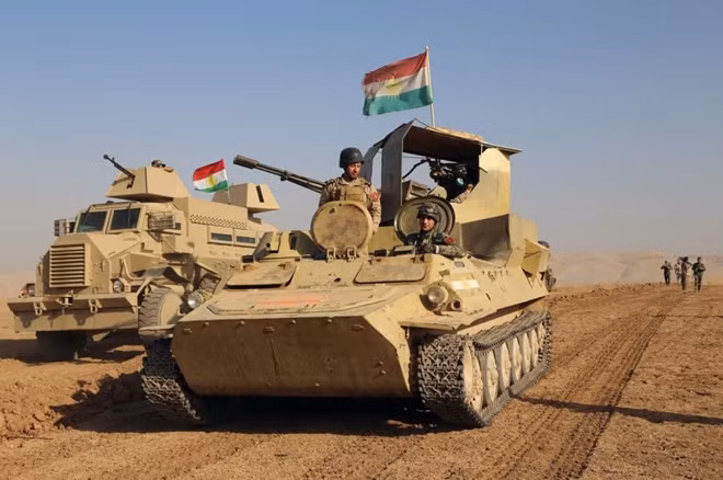 Lực lượng người Kurd ở Syria. Ảnh: Reuters