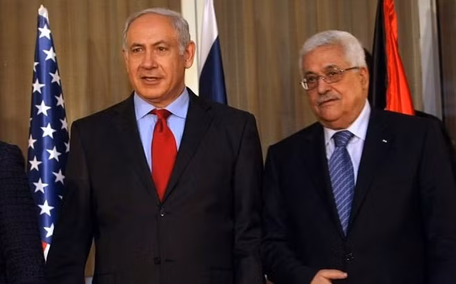 Thủ tướng Israel Netanyahu và Tổng thống Palestine Abbas. Ảnh: Reuters