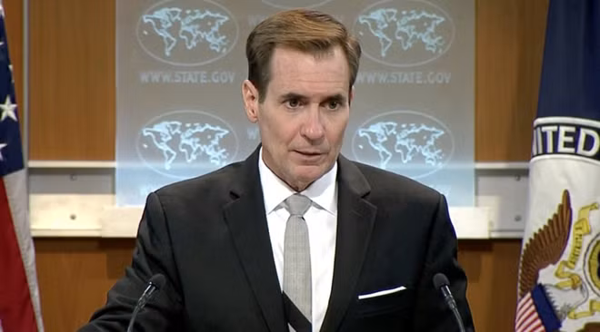 Phát ngôn viên Bộ Ngoại giao Mỹ John Kirby (Ảnh: RT)