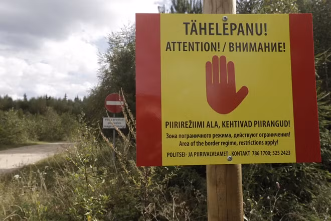 Ảnh minh hoạ: Đường biên giới Nga và Estonia. Ảnh: RT