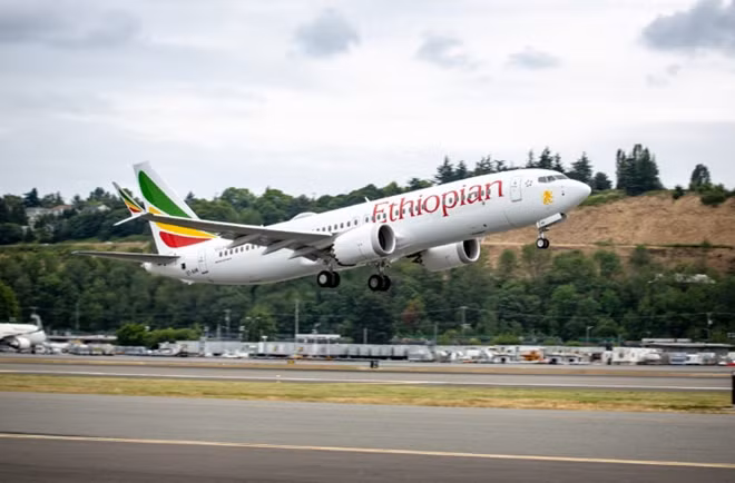 Máy bay của hãng hàng không Ethiopian Airlines.