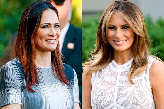 Bà Stephanie Grisham và Đệ nhất phu nhân Melania Trump. Ảnh: People
