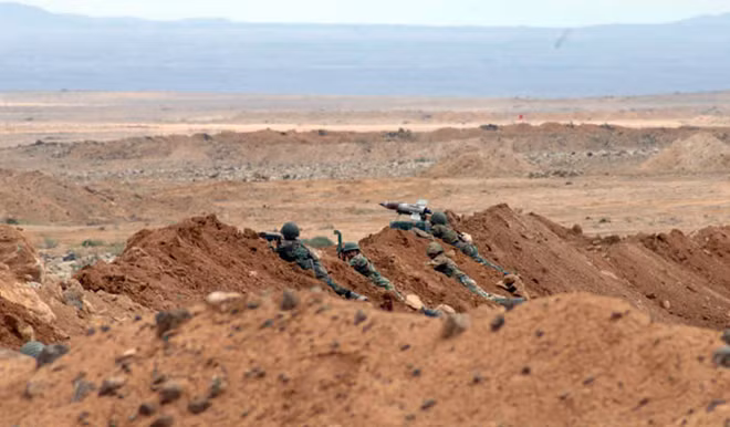 Binh sĩ Syria gần khu vực Al-Safa. Ảnh: AMN