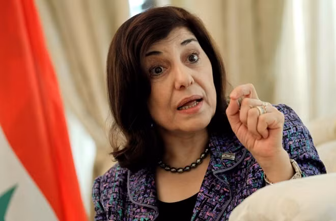 Bà Bouthaina Shaaban, cố vấn chính trị và truyền thông của Tổng thống Syria Bashar al-Assad. Ảnh: ITN